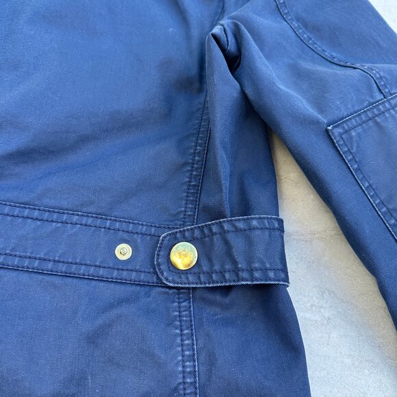 J.Crew Waxed Cotton Downtown Field Jacket / Navy Blue / Womens Large - Picture 6 of 13